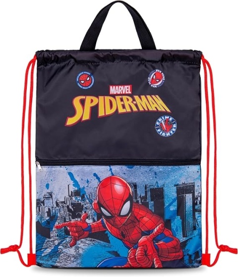 Worek na buty plecak sportowy gruby sznur Spiderman 42X35 cm