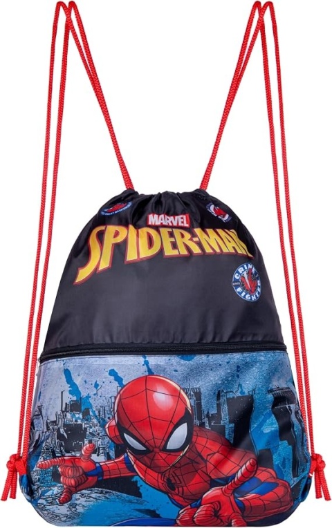 Worek na buty plecak sportowy gruby sznur Spiderman 42X35 cm