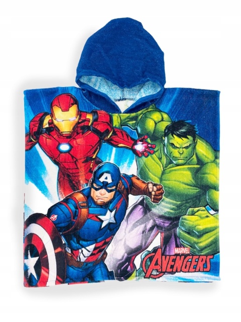 AVENGERS ponczo poncho ręcznik bawełniany Hulk Kapitan Ameryka 55X110CM