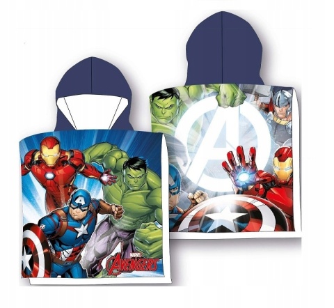 AVENGERS ponczo poncho ręcznik bawełniany Hulk Kapitan Ameryka 55X110CM
