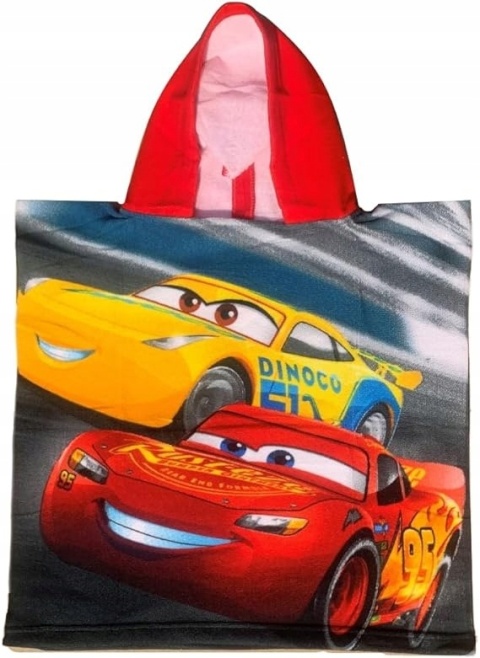 Auta Zygzak Mcqueen ponczo poncho ręcznik 50X100