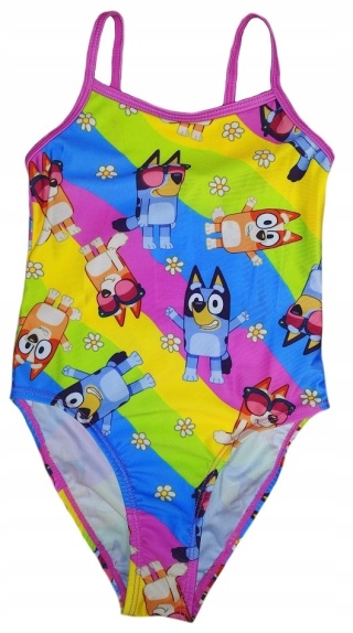 Bluey i Bingo strój kąpielowy piesek Blue jednoczęściowy 122/128 + ręcznik