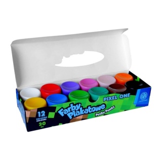 Farby plakatowe Astra 20 ml PIxel One 12 kolorów