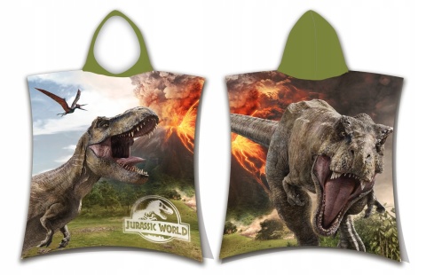 JURASSIC WORLD DINOZAURY ponczo poncho ręcznik