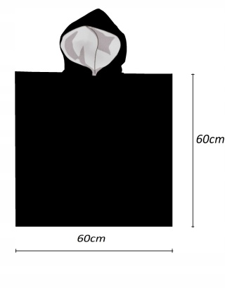 KOCI DOMEK GABI poncho ponczo ręcznik kąpielowy plażowy 60x120