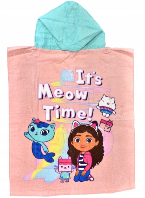 KOCI DOMEK GABI ponczo poncho ręcznik plażowy z kapturem 50X115