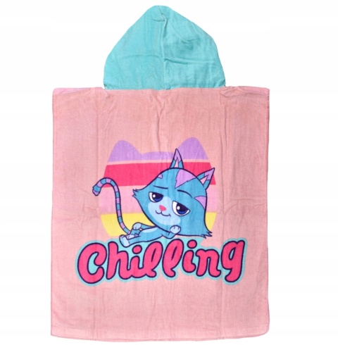 KOCI DOMEK GABI ponczo poncho ręcznik plażowy z kapturem 50X115