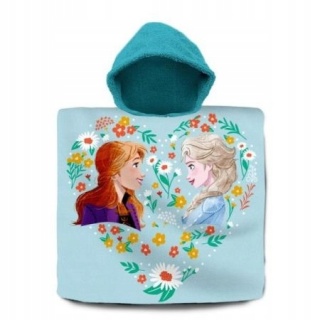 Kraina Lodu Frozen poncho ponczo ręcznik kąpielowy plażowy 60x120