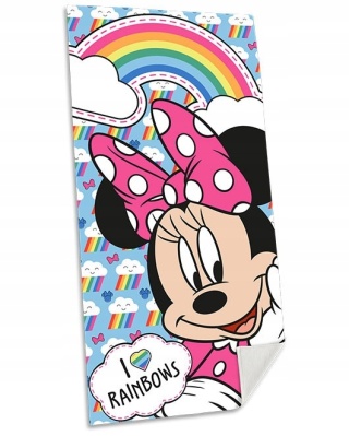 MYSZKA MINNIE Ręcznik kąpielowy plażowy bawełniany 70x140