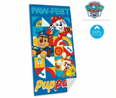 PSI PATROL Ręcznik kąpielowy plażowy bawełniany 70x140