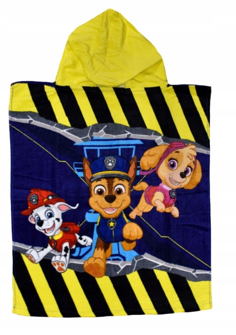 PSI PATROL pieski ponczo poncho ręcznik plażowy z kapturem 50X115