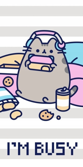 PUSHEEN kot kotek Ręcznik kąpielowy plażowy bawełniany 70x140