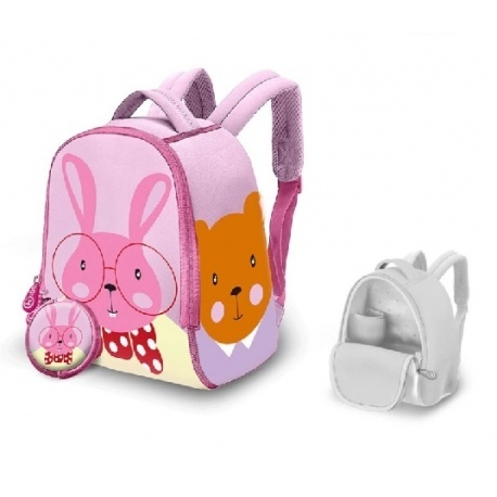 Plecak neoprenowy wycieczkowy do żłobka przedszkola KRÓLIK + moneciak