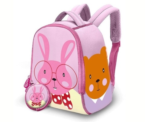 Plecak neoprenowy wycieczkowy do żłobka przedszkola KRÓLIK + moneciak
