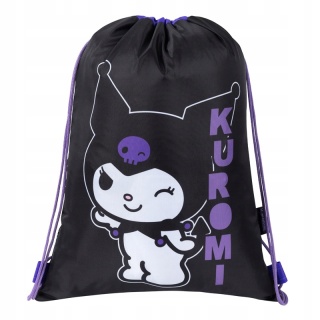 Plecak worek na buty kapcie kot kotek Kuromi czarny
