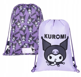 Plecak worek na buty kapcie kot kotek Kuromi violet