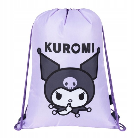 Plecak worek na buty kapcie kot kotek Kuromi violet