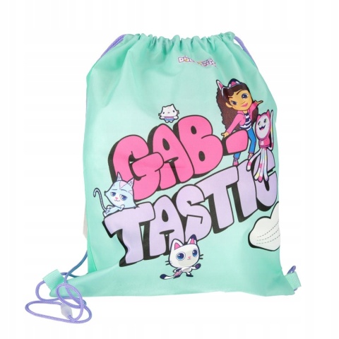 Plecak worek sportowy na buty kapcie KOCI DOMEK GABI 39x33 cm
