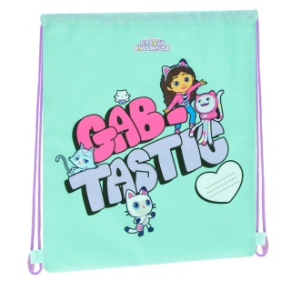Plecak worek sportowy na buty kapcie KOCI DOMEK GABI 39x33 cm