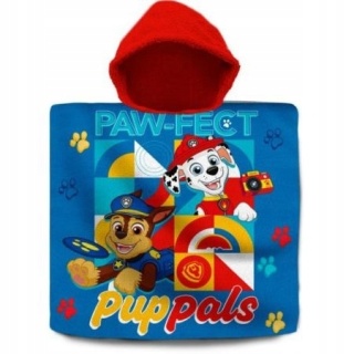Psi Patrol Chase Marshall poncho ponczo ręcznik kąpielowy plażowy 60x120
