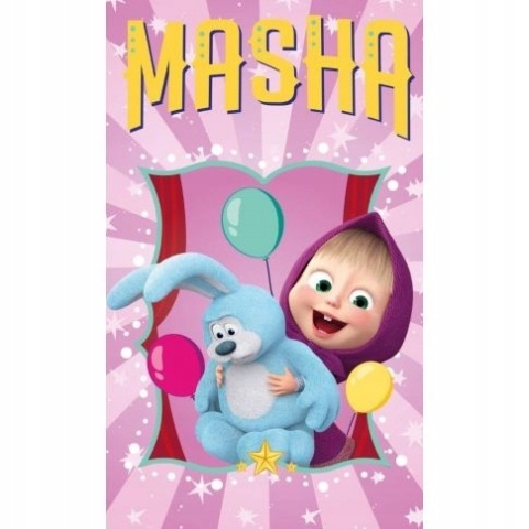 Ręcznik do przedszkola rąk Masza i Niedżwiedź dziecięcy bawełniany 30X50