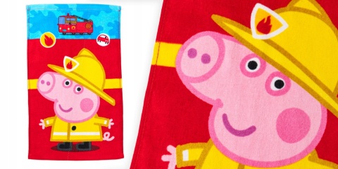 Ręcznik do rąk i twarzy przedszkola ŚWINKA PEPPA George strażak 30X50