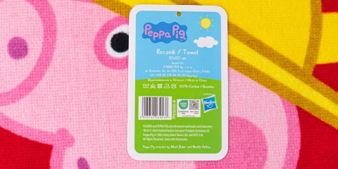 Ręcznik do rąk i twarzy przedszkola ŚWINKA PEPPA George strażak 30X50