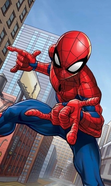 Ręcznik do rąk i twarzy przedszkola Spiderman miasto 30X50
