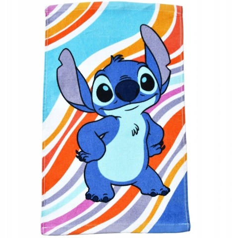 Ręcznik do rąk i twarzy przedszkola Stitch Lilo i Stich tęczowy 30X50