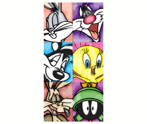 Ręcznik kąpielowy bawełniany LOONEY TUNES Sylwester Tweete Bugs 70x140
