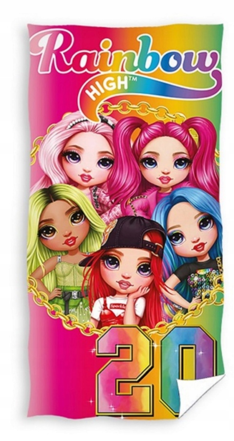 Ręcznik kąpielowy bawełniany RAINBOW HIGH 70x140