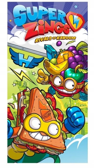 Ręcznik kąpielowy plażowy SUPER ZINGS pizza owoce 70X140