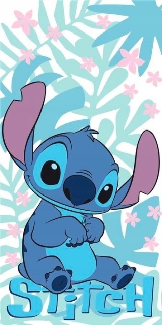 Ręcznik kąpielowy plażowy Stitch Stich liść palmy bawełniany 70x140