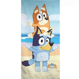 Ręcznik kąpielowy plażowy na basen szybkoschnący Bingo i Bluey 70x140