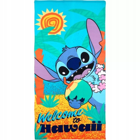 Ręcznik kąpielowy plażowy na basen szybkoschnący Stitch Stich Hawaje 70x140