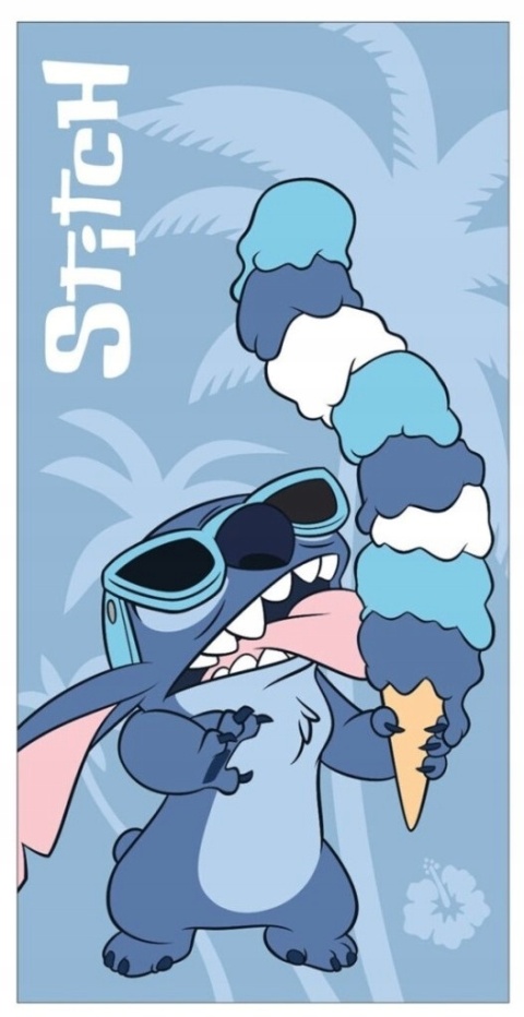 Ręcznik kąpielowy plażowy na basen szybkoschnący Stitch Stich lody 70x140