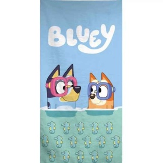Ręcznik kąpielowy plażowy szybkoschnący Bingo i Bluey pieski 70x140
