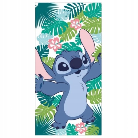 Ręcznik kąpielowy plażowy szybkoschnący Stitch Stich liście 70x140
