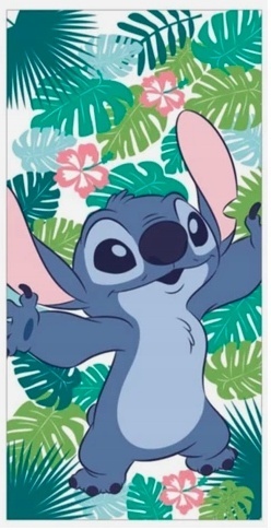 Ręcznik kąpielowy plażowy szybkoschnący Stitch Stich liście 70x140