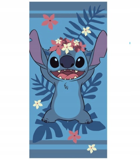 Ręcznik plażowy Stich szybkoschnący Lilo I Stitch niebieski 70x140