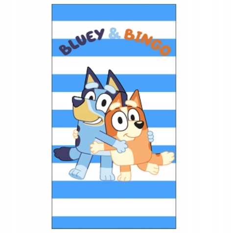 Ręcznik plażowy kąpielowy Blue szybkoschnący pieski Bingo i Bluey 70x140