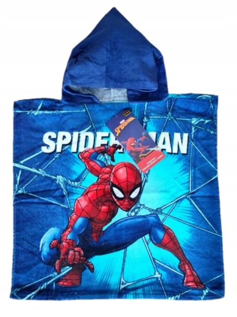 SPIDERMAN ponczo poncho ręcznik plażowy BAWEŁNA 50X100