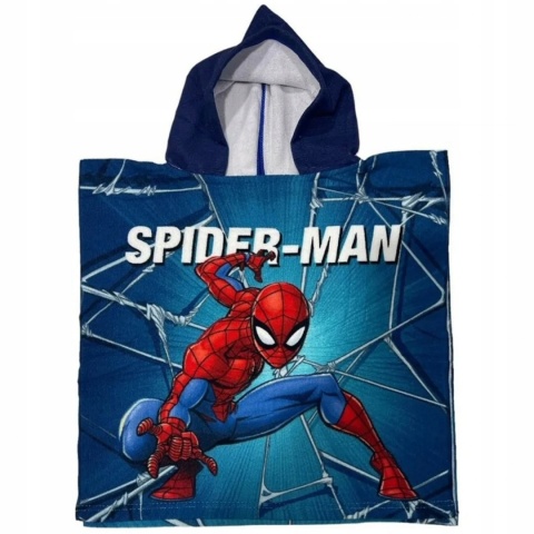 SPIDERMAN ponczo poncho ręcznik plażowy BAWEŁNA 50X100
