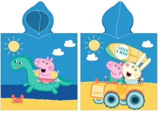 ŚWINKA PEPPA ponczo poncho ręcznik kąpielowy