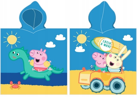ŚWINKA PEPPA ponczo poncho ręcznik kąpielowy
