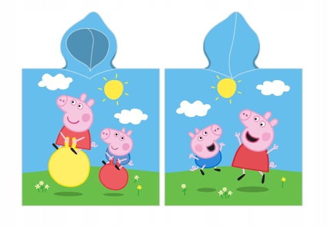 ŚWINKA PEPPA ponczo poncho ręcznik kąpielowy