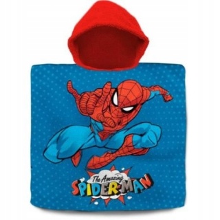 Spiderman poncho ponczo ręcznik kąpielowy plażowy 60x120