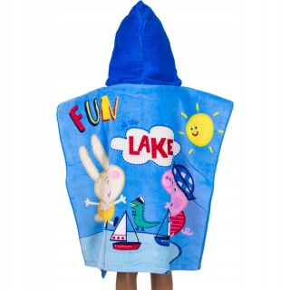 Świnka Peppa George poncho ponczo ręcznik kąpielowy plażowy bawełna 60x120