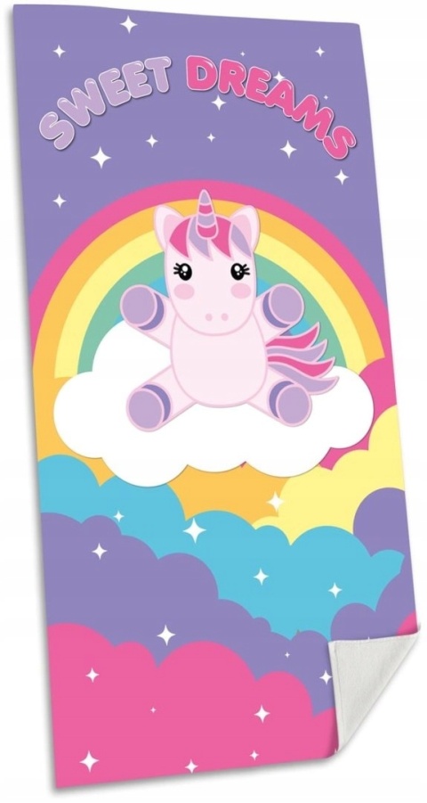 Unicorn Jednorożec Ręcznik plażowy kąpielowy bawełniany 140 cm x 70 cm