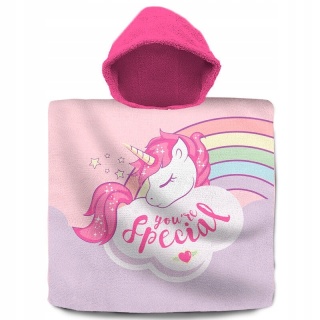 Unicorn Jednorożec poncho ponczo ręcznik kąpielowy plażowy 60x120
